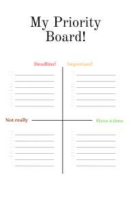 My Priority Board! - WHITE BG