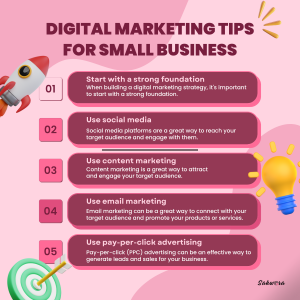 Purple Simple Digital Marketing Tips for Small Business Instagram Post (LinkedIn Post)